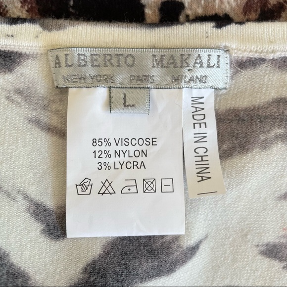 90s & Y2K ALBERTO MAKALI Leopard Print Glitter Rhinestone Embroidered Sweater - Picture 11 of 11
